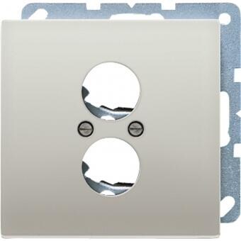 Abdeckung für 2 Kleinsteckdosen, Edelstahl, LS 990, Jung ES2962-2