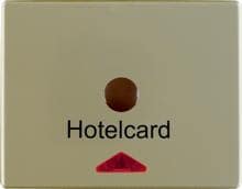 Berker 16419011 Hotelcard-Schaltaufsatz mit Aufdruck und roter Linse, Arsys, hellbronze matt, lackiert