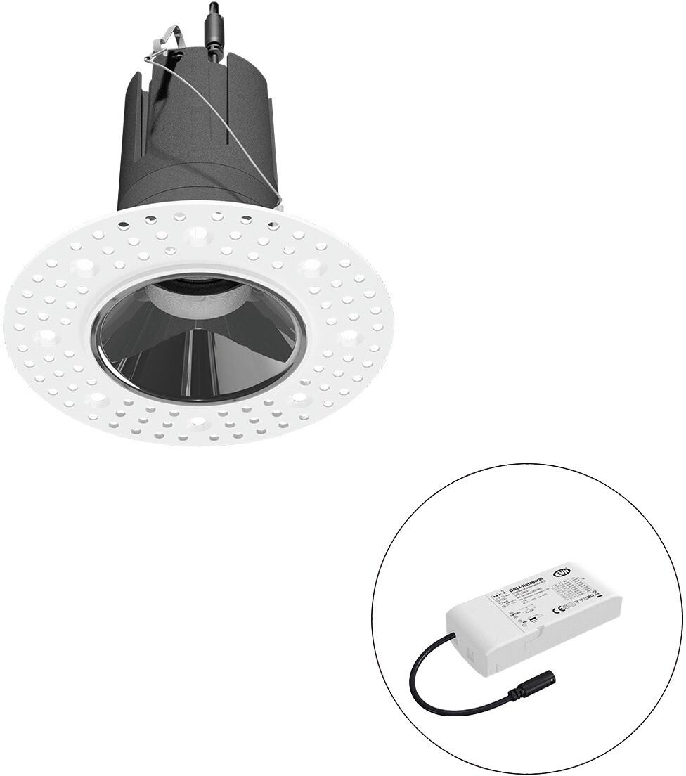 EVN SELECTO LED Deckeneinbau, rund, drehbar, IP20, 220-240V/AC, 13W, 3000K, 1517lm, inkl. Netzgerät, DALI, Reflektor silber/hochglänzend, 4.432,00cd,