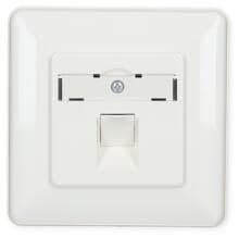 METZ CONNECT E-DAT-Anschlussdose C6A, 1 Port, AP, reinweiß (130C370002-I)