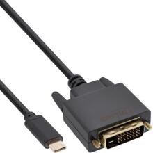 InLine USB Display Kabel, USB-C Stecker zu DVI Stecker
