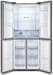 Hisense RQ515N4AC2 Multi Door Side-by-Side Kühl-/Gefrierkombination, 79,4cm breit, 427l, NoFrost, Edelstahl-Look
