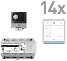 TCS PAIF140/005 audio:pack PRO Einbau für 14 Wohneinheiten, mit Einbaulautsprecher ASI12000 + 14x Freisprecher ISW6010 + Steuergerät NBV2600