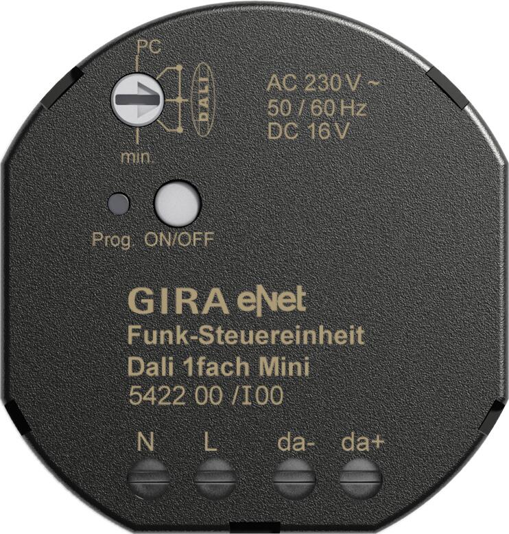 Gira eNet Funk-Steuereinheit DALI 1fach Mini, schwarz (542200)