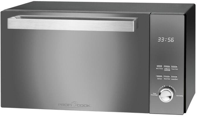 ProfiCook PC-MWG 1204 Stand Mikrowelle, 800W Mikrowellenleistung 1000W Grillleistung, 8 Automatikprogramme, 3 Auftauprogramme, Timer, Kindersicherung,