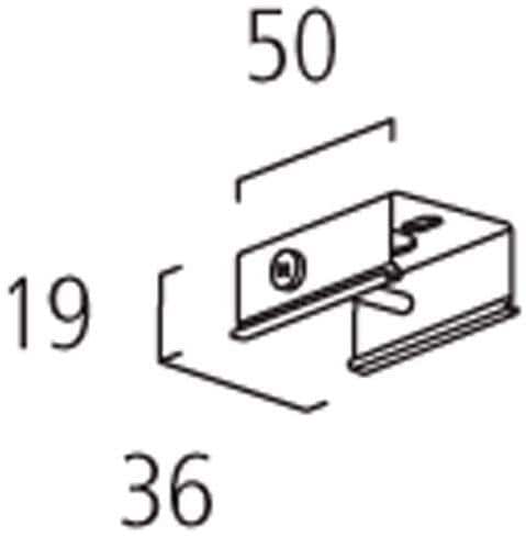 Eutrac 33015991 Pendelclip für EUTRAC 3-Phasen Aufbauschiene Standard, Aluminium, weiß (99-075-6)