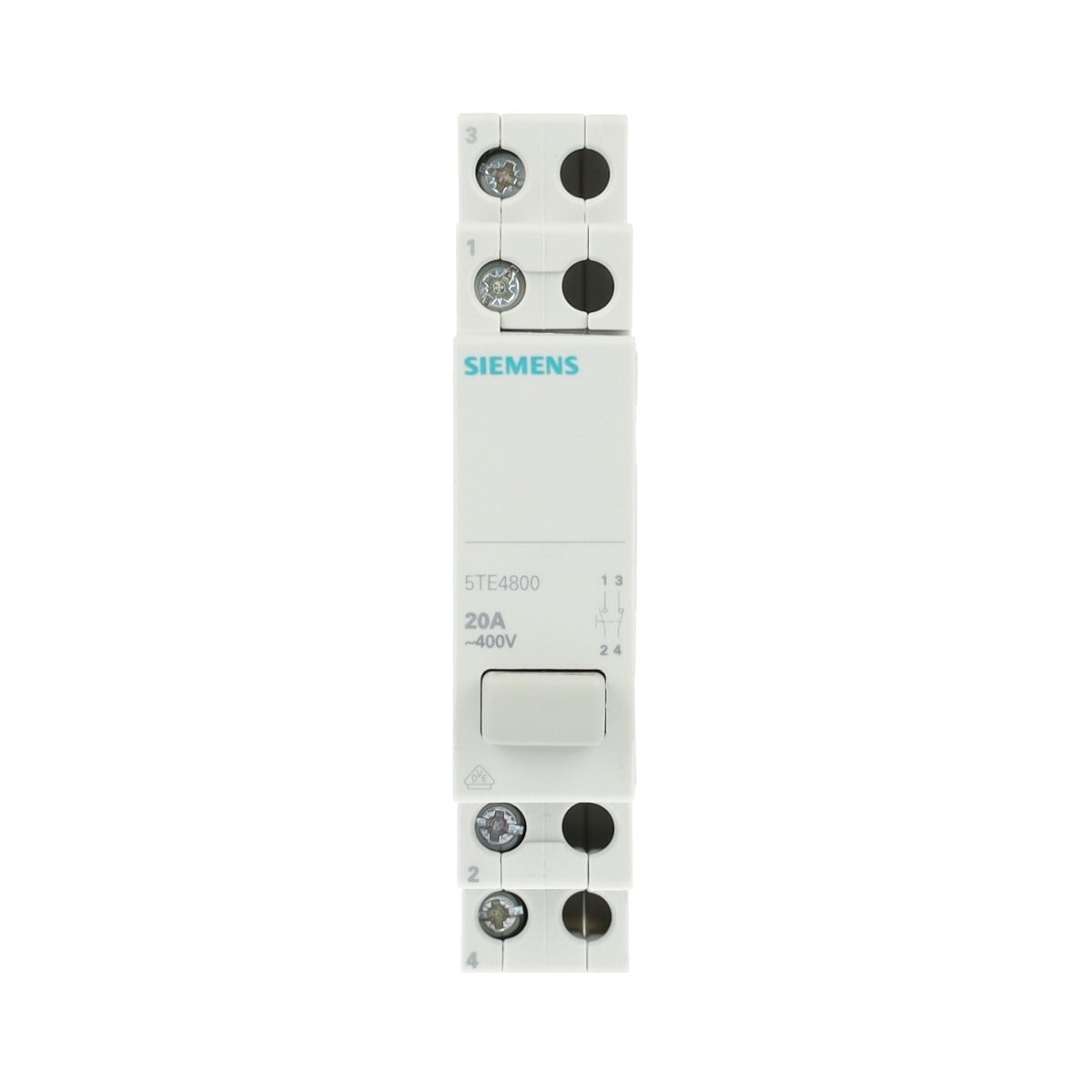 Siemens 5TE4800 Taster, 1 Schließer, 1 Öffner, 20A, 1 Taste, grau, ohne ...