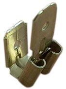 Bosch Siemens 00013067 Kabelschuh, Flachsteckhülse 6,3 x 0,8 mm, mit 2x Flachstecker als Abzweig, Messing, nicht isoliert