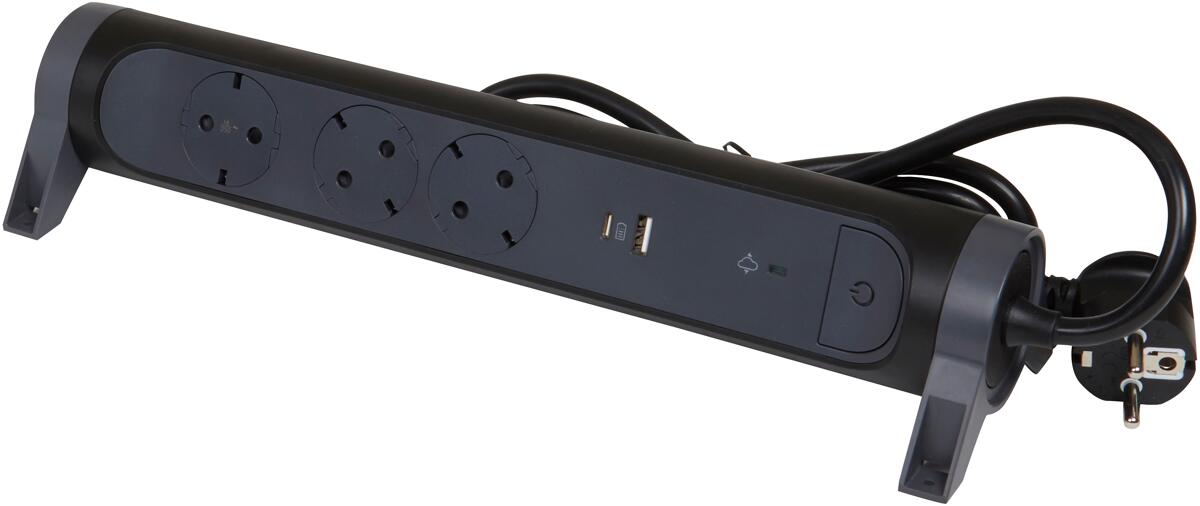 Legrand Drehbare Steckdosenleiste, 3-fach Steckdose, USB-A- und USB-C ...