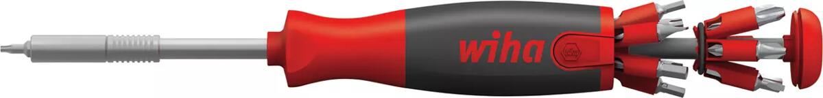 Wiha SB 3803-04021 LiftUp 26one EU Schraubendreher mit Bit-Magazin, rot/grau (43895)