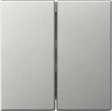 Gira 3495600 Wippe gerade stehend, 2fach, System 55, Edelstahl (lackiert)