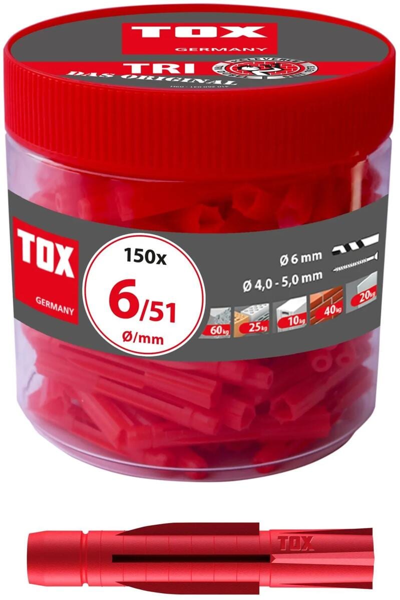 TOX Tri 6/51 Allzweckdübel in Runddose (010260041)