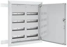 ABN UK24 Flachverteiler Unterputz/Hohlwand, 2x4-reihig, IP30, HxBxT: 670x570x126 mm, weiß