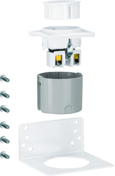 Hager VZ00APZ Steckdose Schuko, universal, mit Haltewinkel, für APZ, mit Euroadapter
