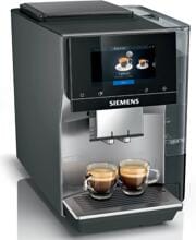 Siemens TP705D01 Kaffeevollautomat, 1500W, 2,4L Wassertank, 350g Bohnenbehälter, automatisches Entkalkungsprogramm, schwarz-silber