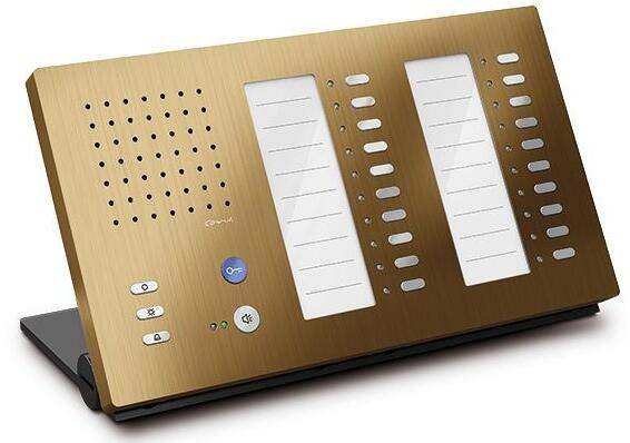 TCS CAI1210-0151 Audio Innenstation zum Freisprechen +20 Tasten, Tischgerät, Serie Carus ADAPTO, bronze