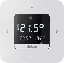 Theben RAMSES 812 top3 16A Digital-Uhrenthermostat Tages-/Wochenprogramm, 230 V, App, Display, Raumthermostat, Komfort-/Absenk/ECO, ext. Eingang (Fußbodensensor, ...), On/Off-Heizung, Zonen-/Einzelraum, Elektroheizung, Puls-Dauer-/Hysterese 8120210