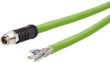 METZ CONNECT M12 Industrial Ethernet Leitung, X-kodiert, 2m, M12 Stecker gerade - freies Leitungsende, Torsion, PUR (142M7X10020)