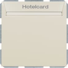 Berker 16408992 Relais-Schalter mit Zentralstück für Hotelcard, S.1, weiß glänzend