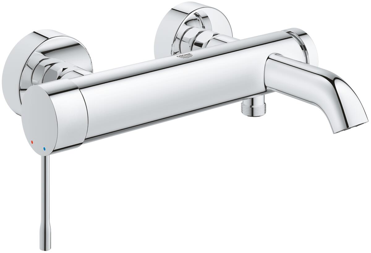 GROHE Essence Einhand-Wannenbatterie, Wandmontage, eigensicher, Professional Edition, chrom (25250001)
