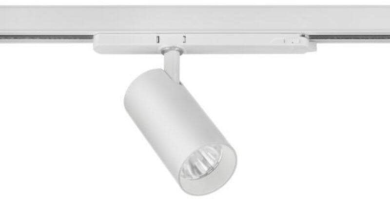 Brumberg TRAXX MINI LED-Schienenstrahler 230 V AC, 50 Hz, 14,5W, 60°, 3.500K, CRI > 90, rund, dreh- und schwenkbar, DALI dimmbar, weiß struktur (88706