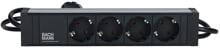 Bachmann 420.0017 Steckdosenleiste ConnectLine, 4-fach, ohne Schalter, schwarz