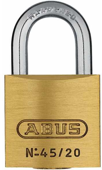 ABUS 45/20 Lock-Tag Vorhängeschloss, Messing (80618)