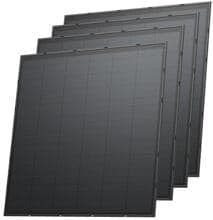 EcoFlow Solarpanel, starr, 4x250W, Wirkungsgrad 24,7%, IP68, 113,7x116,5x2cm, 4 Stück, schwarz (EFSOLAR250W-R-D-LF-1-EU-4)