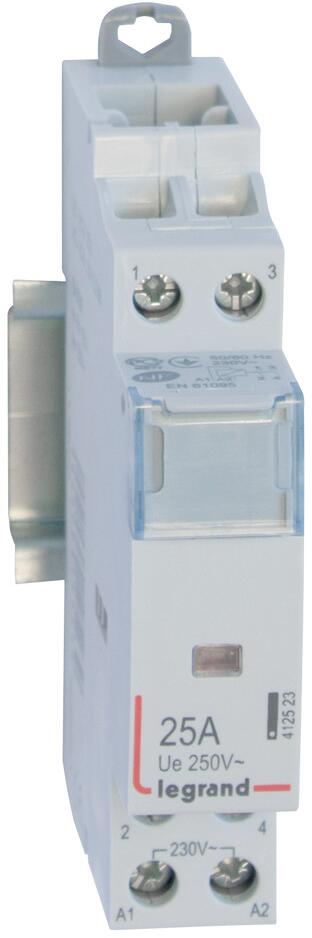 Legrand 412523 Installationsschütz CX3 Schütz 230V 25A, 2 Schliesser, ohne Handschalter