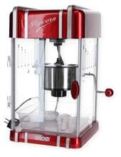 Unold 48535 Retro Popcornmaschine, 300W, kurze Aufheizdauer, BPA-frei, Lüftungsschlitze, rot metallic/chrom