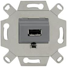 Rutenbeck (17010564) KM-USB 3.0 Up 0 g Anschlussdose, 1-fach, mausgrau, für TAE-Abdeckungen