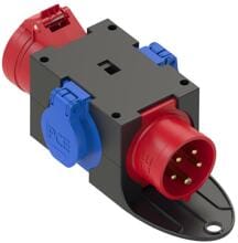 PCE Mobilverteiler, Kunststoff Baureihe ST.ANTON, 16/5, 2xSSD, GS16/5 m.B., IP44 (9430402)