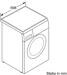 Siemens WU14UT40 8kg Frontlader Waschmaschine, 1400U/min, unterbaufähig, iQdrive, waveDrum, AquaStop