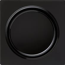 Tastschalter 10 A 250 V~ mit Abdeckung und Wippe Universal Aus-Wechselschalter, S-Color, schwarz, Gira 012647