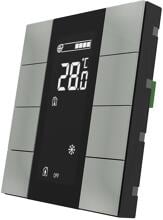 Interra iSwitch+ Raumsteuergerät, KNX, Wandmontage, Kunststoff, metallic grau