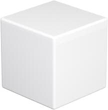 EVN Quaderleuchte, Ø: 30cm, IP55, E27, max. 25W, 3m Zuleitung mit Konturenstecker, inkl. Alu-Erdspieß, weiß (KAQ3001)