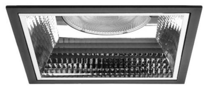 Brumberg Apollo Mega LED-Einbaudownlight, 230 V AC, 50 Hz, 3.500 K, 24,5 W, 55°, CRI > 90, quadratisch, schwarz (41645185)