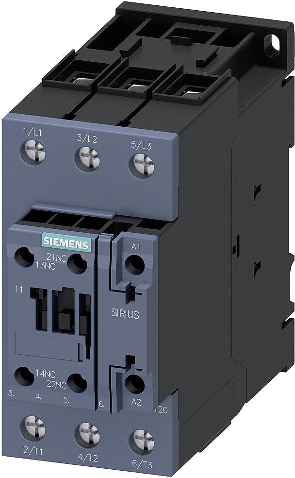 Siemens 3RT2037-1AP00 Leistungsschütz, AC-3 65 A, 30 kW / 400 V, 1 Schließer, 1 Öffner