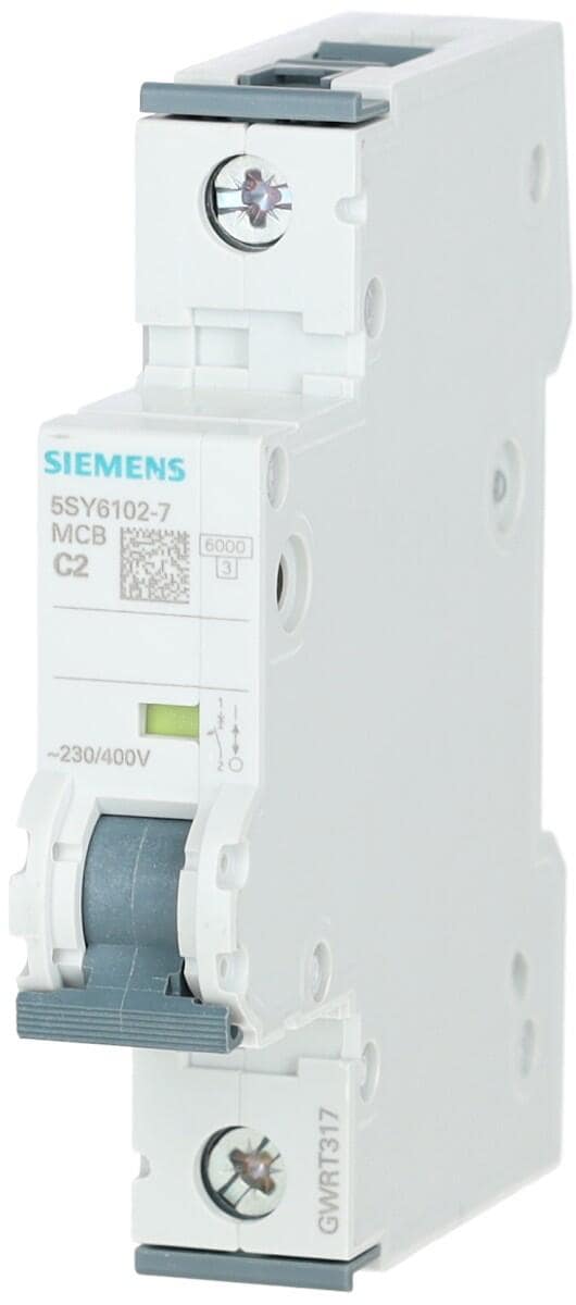 Siemens 5SY61027 Sicherungsautomat, 1-polig, C-Charakteristik, 2A