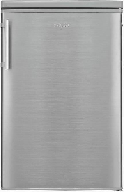Exquisit KS16-4-HE-040C Standkühlschrank mit Gefrierfach, 55 cm breit, 109 L, inoxlook