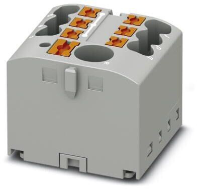 Phoenix Contact PTFIX 6/6X2,5-G GY Verteilerblock, Grundklemme mit Einspeisung, Push-in, 7-Polig, grau