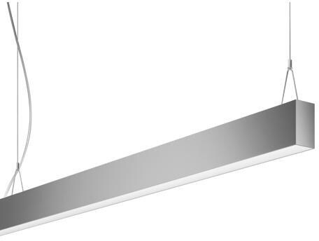 Brumberg BIRO40 Pendel-Profilleuchte, Länge 2.260 mm, Höhe 75 mm, Breite 40 mm, 3.000K, 14551lm, direkt/indirekt, silber (7432214032)