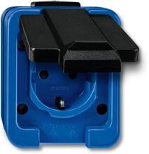 Merten SCHUKO-Steckdose, Serie Schlagfest, blau 