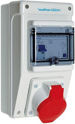 Walther 6590104 Kunststoff Steckdosenkombination Wandgehäuse