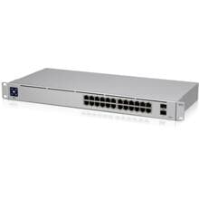 Ubiquiti Unifi Switch Netzwerkswitch 24 Port, 2x 1G SFP, silber (USW-24)