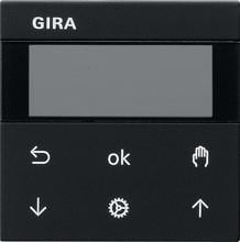Gira 5366005 System 3000 Jalousie- und Schaltuhr Display, System 55, schwarz matt