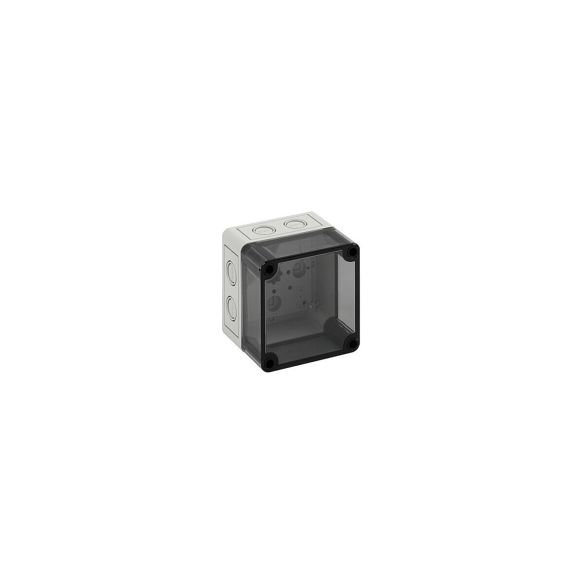 Spelsberg TK PC 99-8-tm Leergehäuse, metrische Vorprägungen, IP66, 94x94x81 mm, grau/transparent (13750301)