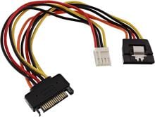 InLine SATA Stromadapapterkabel, SATA BU an SATA ST + 8,89cm (3,5") Stecker (29691)