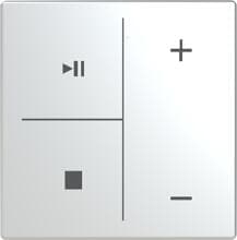 Busch-Jaeger LFMW/A.4.63.11-866 Taster für Keypad, pur edelstahl, 4-fach, Symbol Musiksteuerung, edelstahl (2CKA006199A0262)