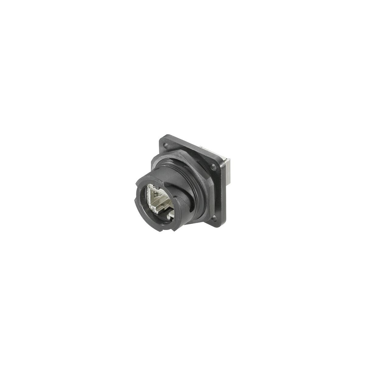Weidmüller IE-BS-V01P-RJ45-FJ-A Flanschgehäuse, Ethernet Steady Tec, RJ45, IP67, IDC, EIA/TIA 586 A, Cat.6A / Class EA